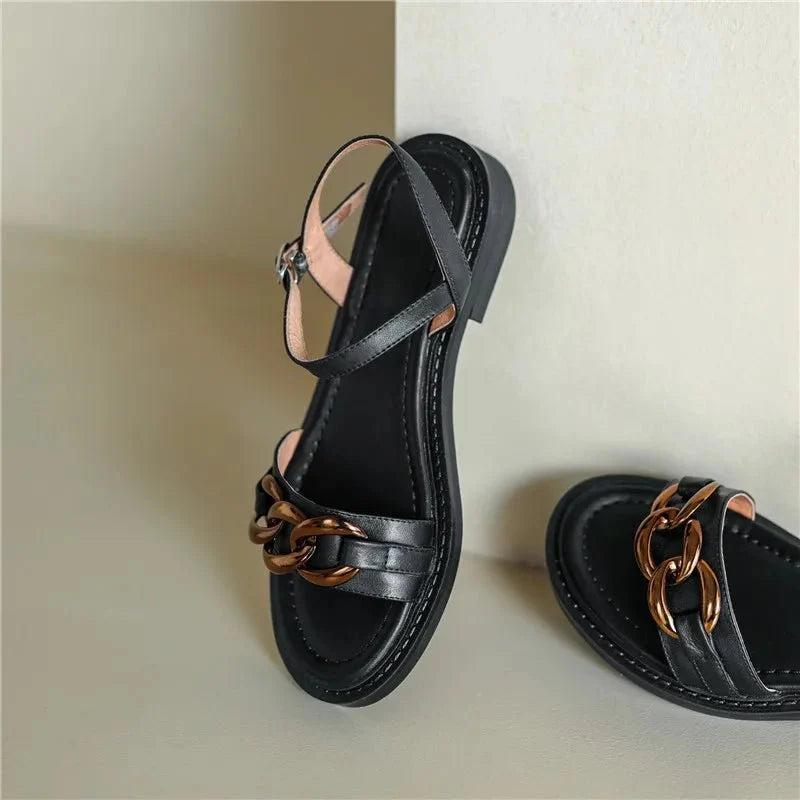 Catania | Leather Chain Sandal
