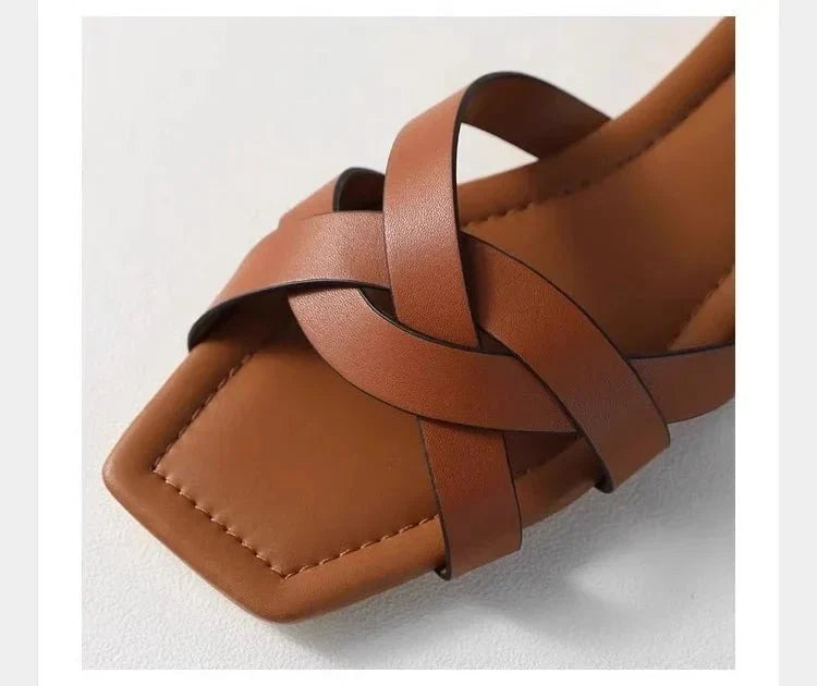 Orielle | Woven Slide Sandals