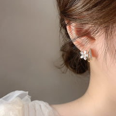 Blossom Earring | Delicate Petal Design with Sparkling Accents