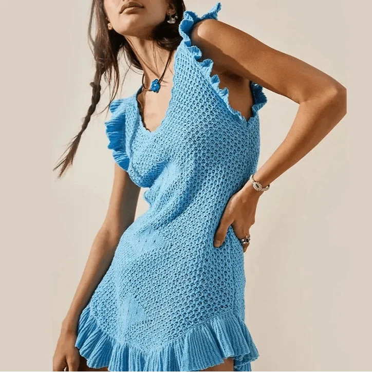 Maribelle | Crochet Beach Mini Dress