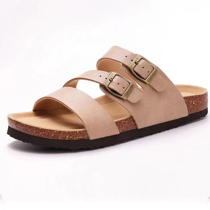 Hex | Leather Blend Orthopedic Double Buckle Slide