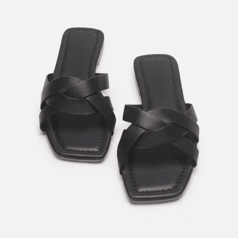 Orielle | Woven Slide Sandals