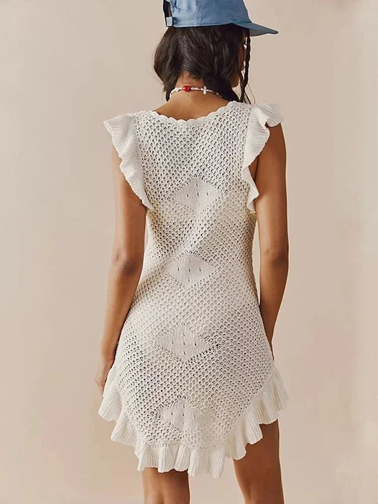 Maribelle | Crochet Beach Mini Dress