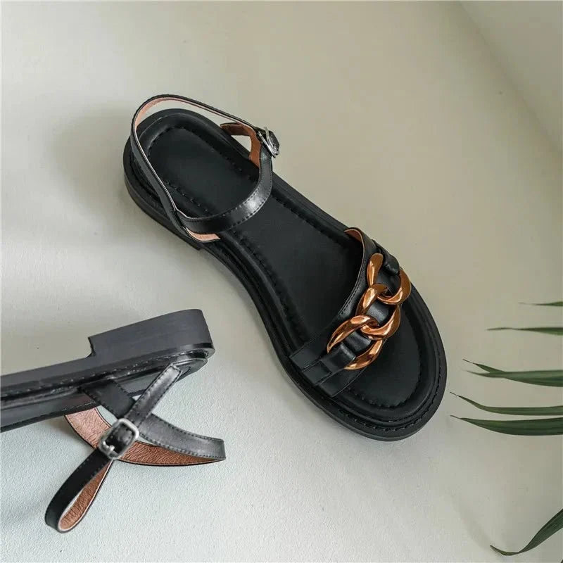 Catania | Leather Chain Sandal