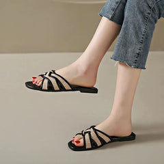 Liora | Woven Flat Slides