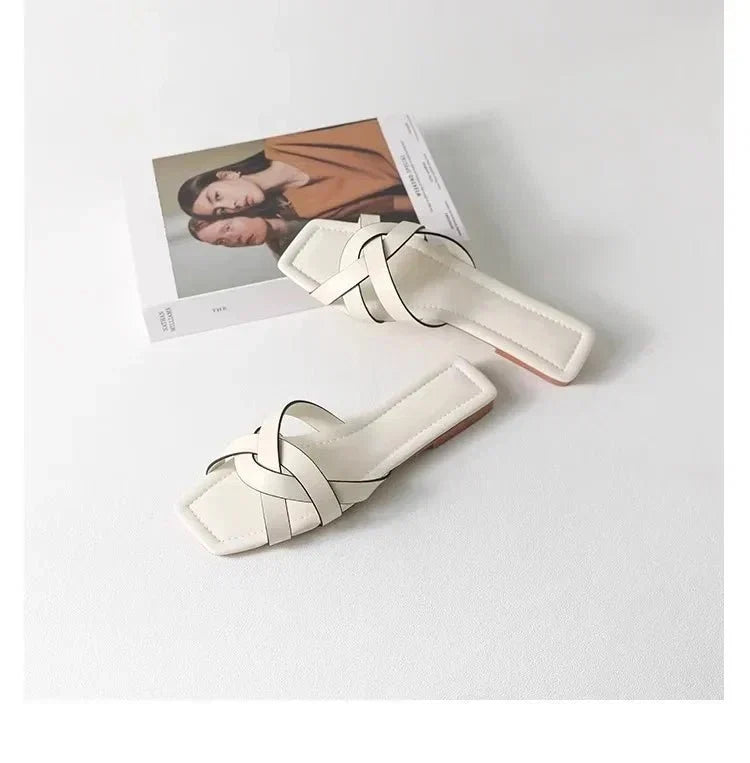 Orielle | Woven Slide Sandals