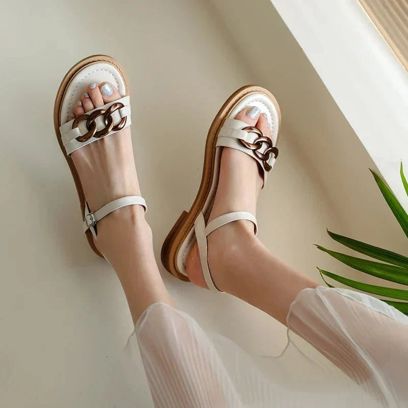 Catania | Leather Chain Sandal