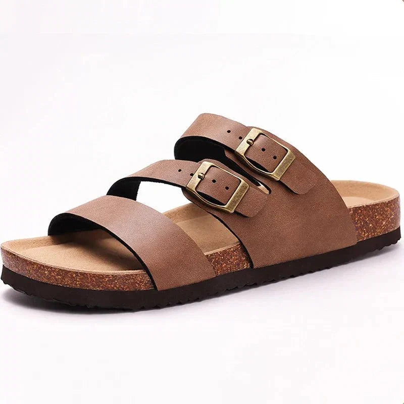 Hex | Leather Blend Orthopedic Double Buckle Slide