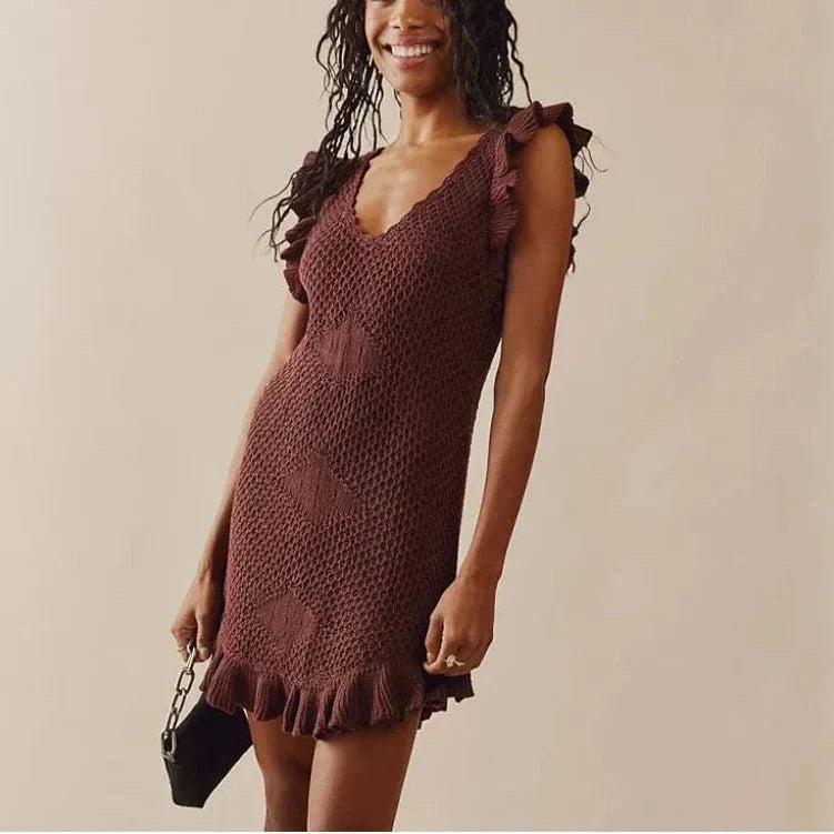Maribelle | Crochet Beach Mini Dress