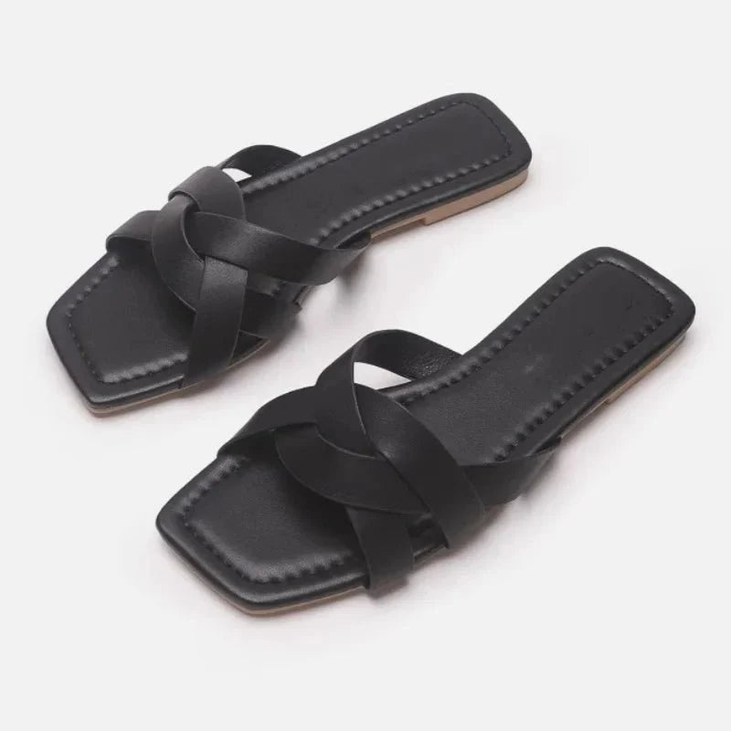 Orielle | Woven Slide Sandals