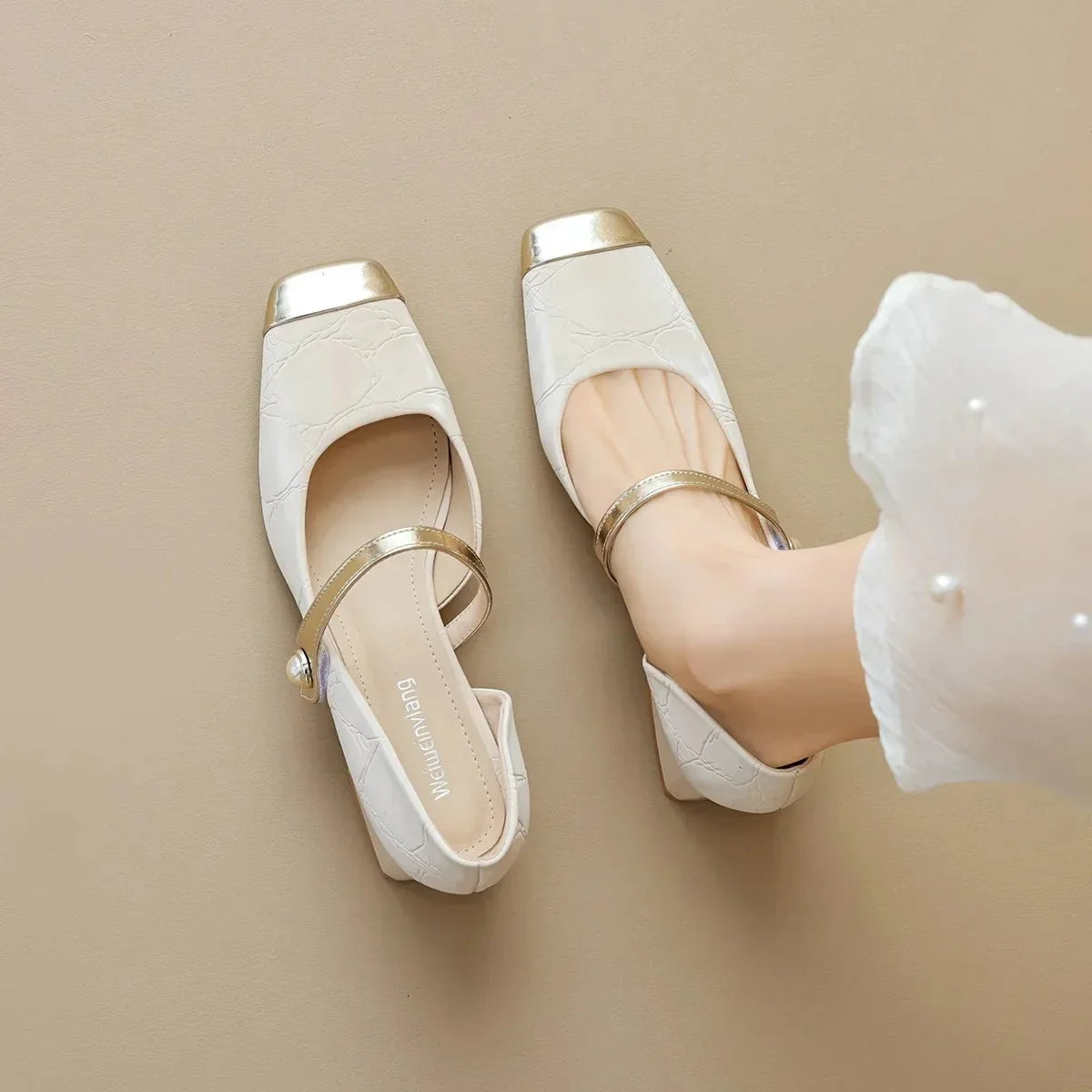 Bellore | Pearl-Tip Mary Janes