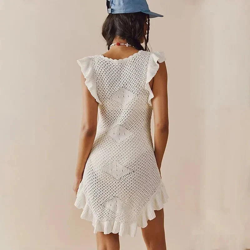 Maribelle | Crochet Beach Mini Dress