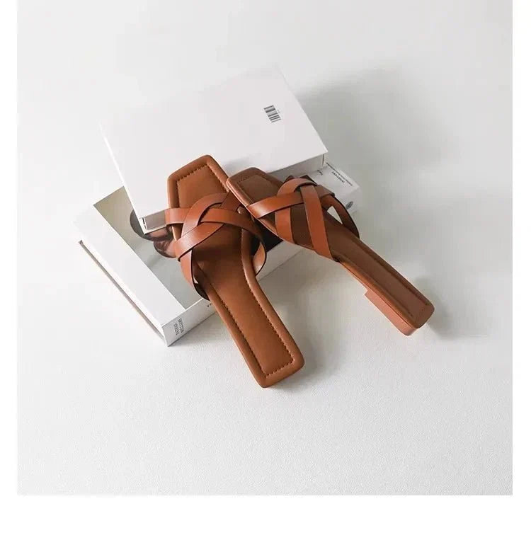 Orielle | Woven Slide Sandals
