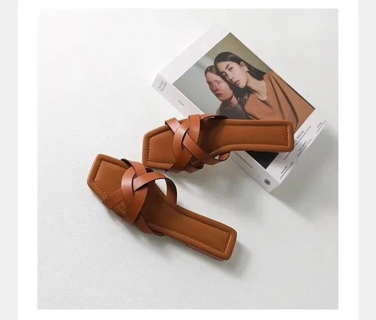 Orielle | Woven Slide Sandals