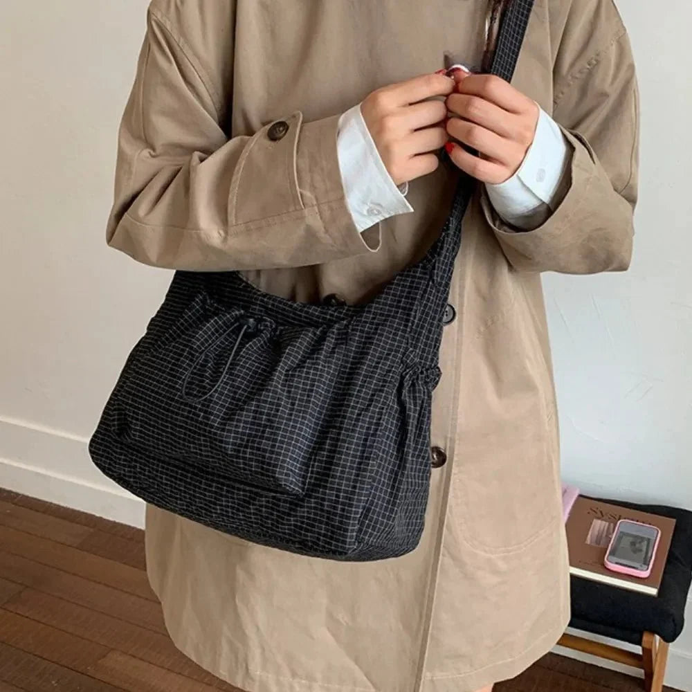 Nava Crossbody Bag | Checkered Nylon and Polyester Design for Women