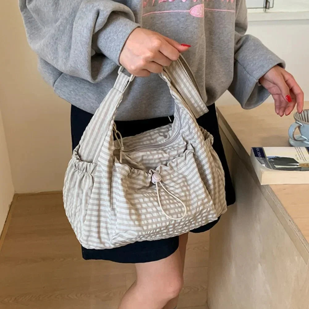 Nava Crossbody Bag | Checkered Nylon and Polyester Design for Women