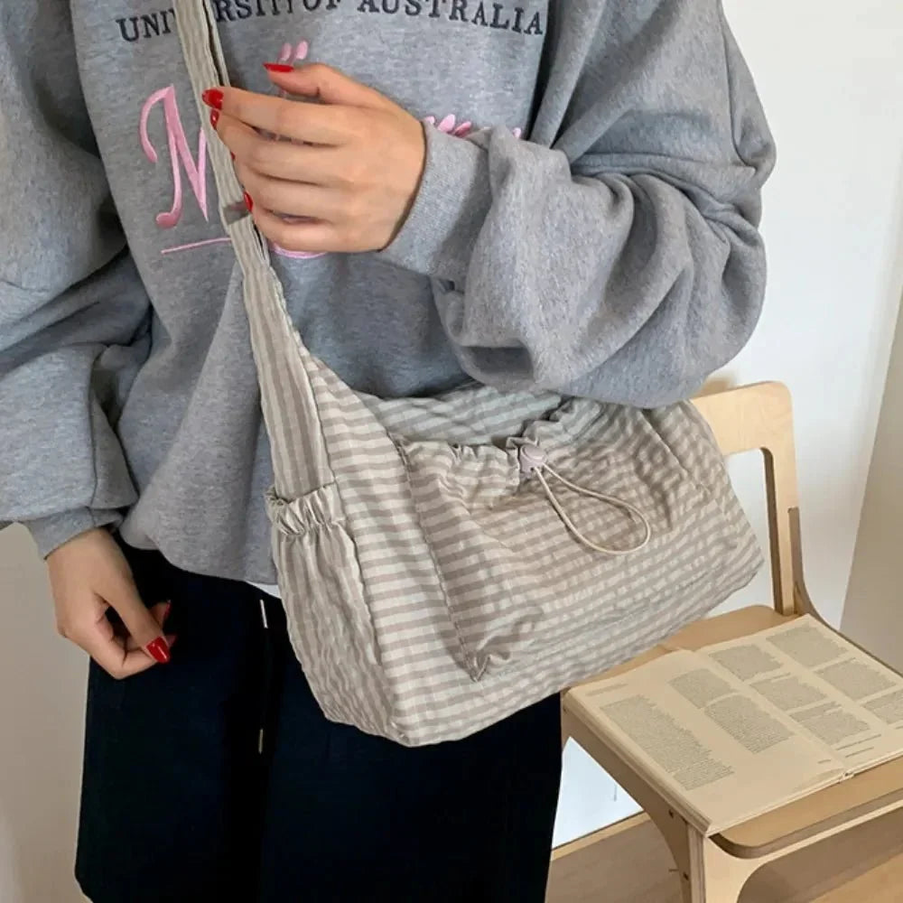 Nava Crossbody Bag | Checkered Nylon and Polyester Design for Women