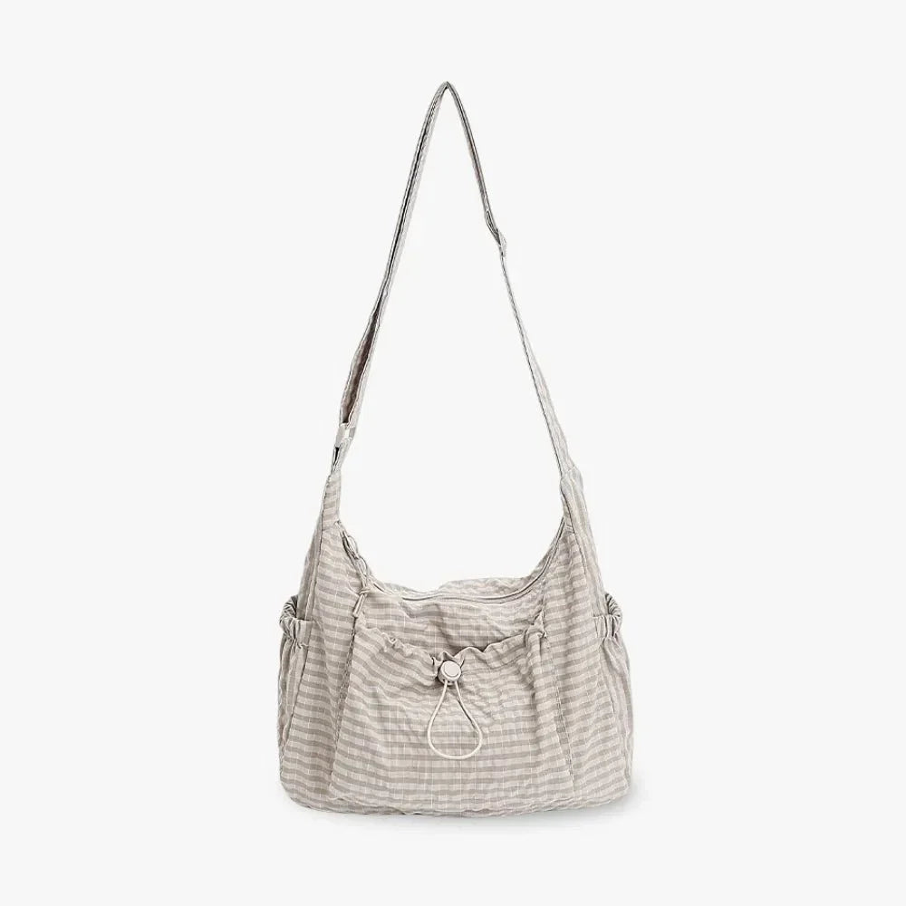 Nava Crossbody Bag | Checkered Nylon and Polyester Design for Women