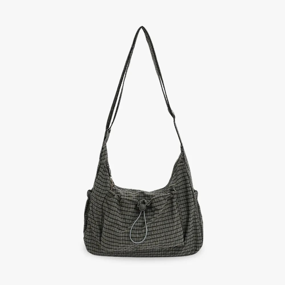 Nava Crossbody Bag | Checkered Nylon and Polyester Design for Women