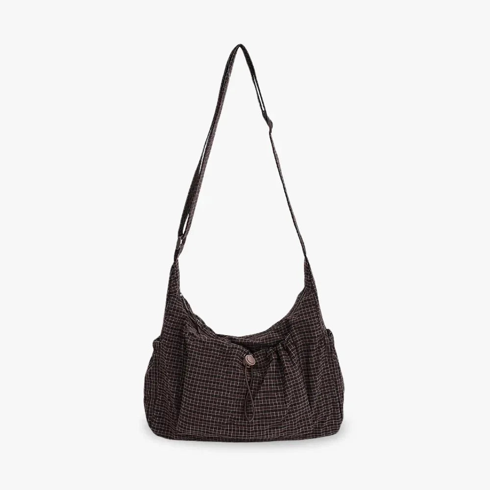 Nava Crossbody Bag | Checkered Nylon and Polyester Design for Women