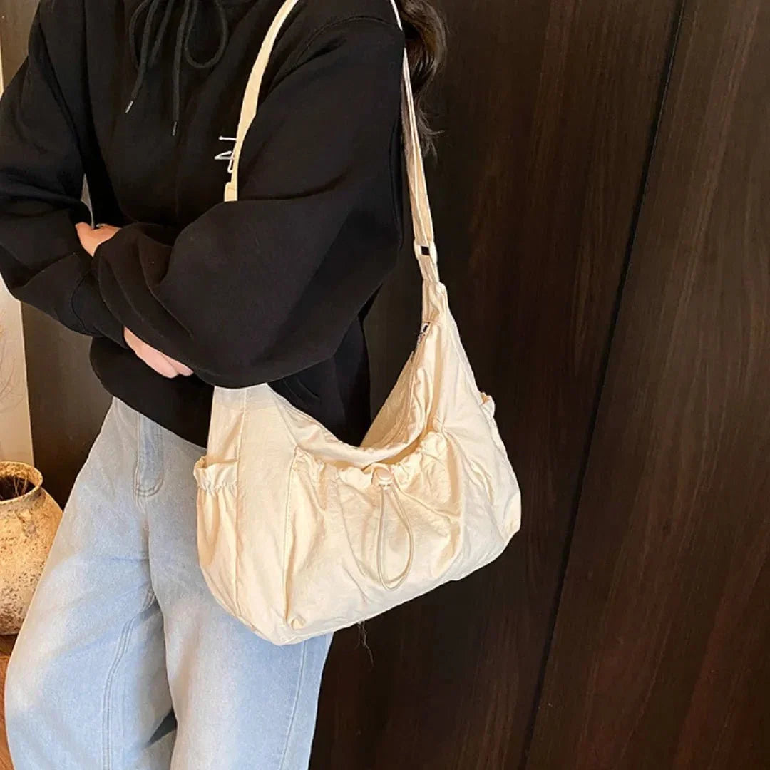 Nava Crossbody Bag | Checkered Nylon and Polyester Design for Women