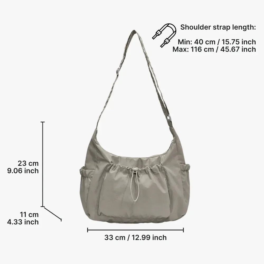 Nava Crossbody Bag | Checkered Nylon and Polyester Design for Women