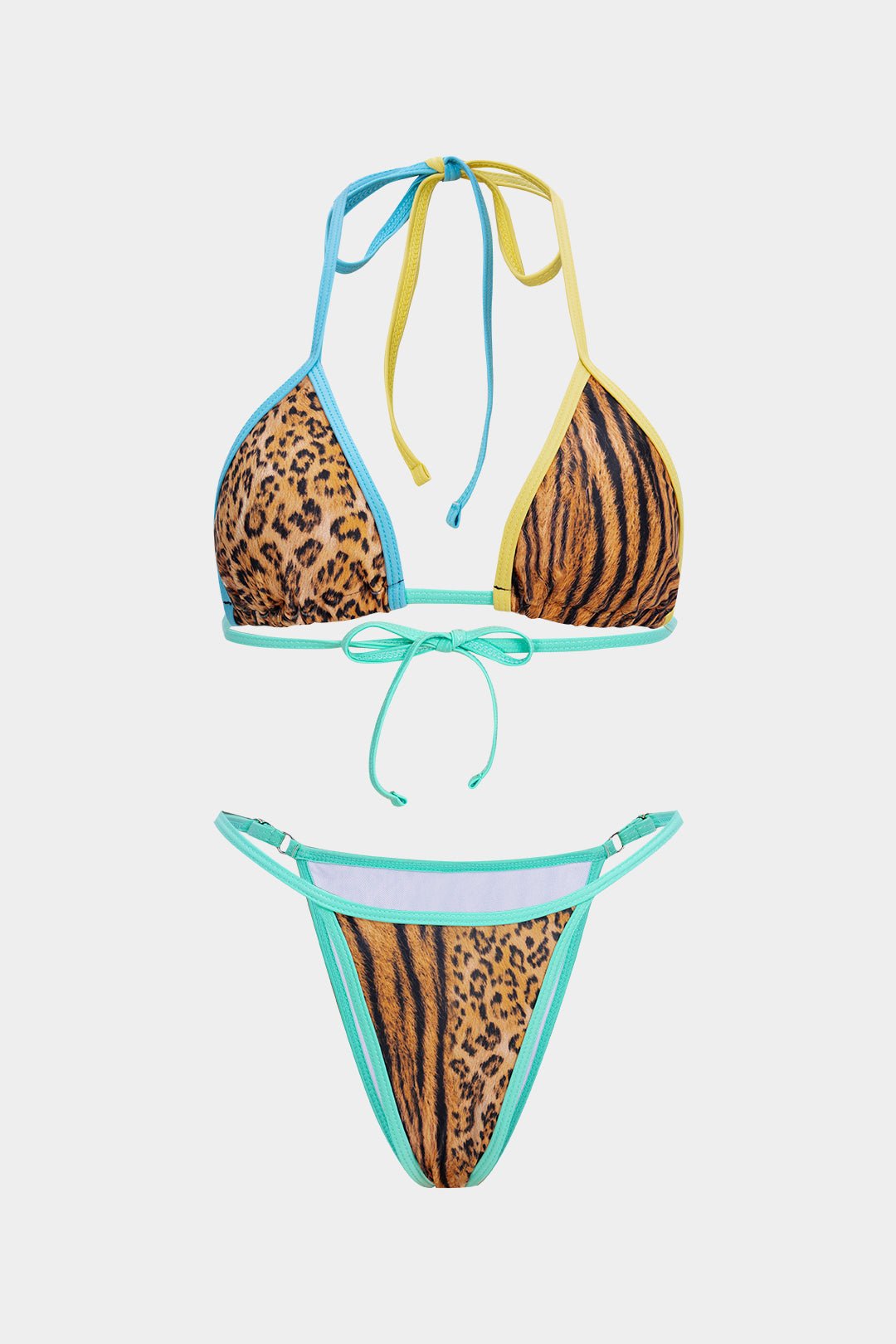 Leopa | Tie-Up Split Bikini Set
