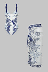 Bird | Print Wrap 3-Piece Bikini Set