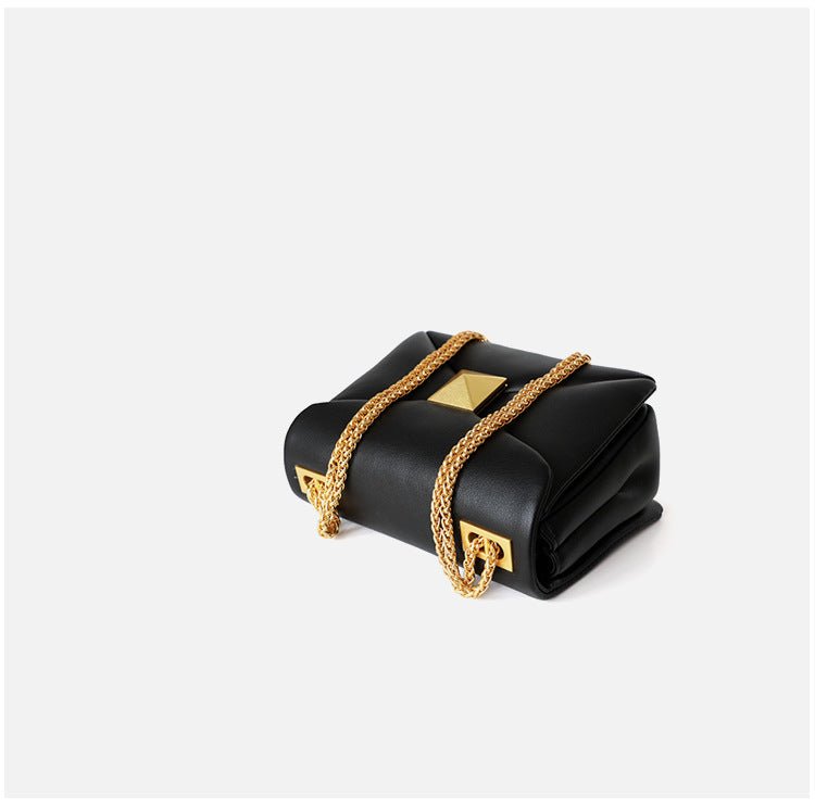 Glamco Chain Bag | Premium Leather-Look with Gold Rivets