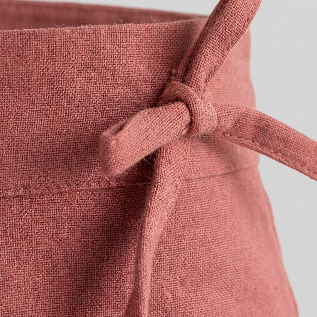 Blythe Linen Shorts | Side Tie Detail, Tuscan Red