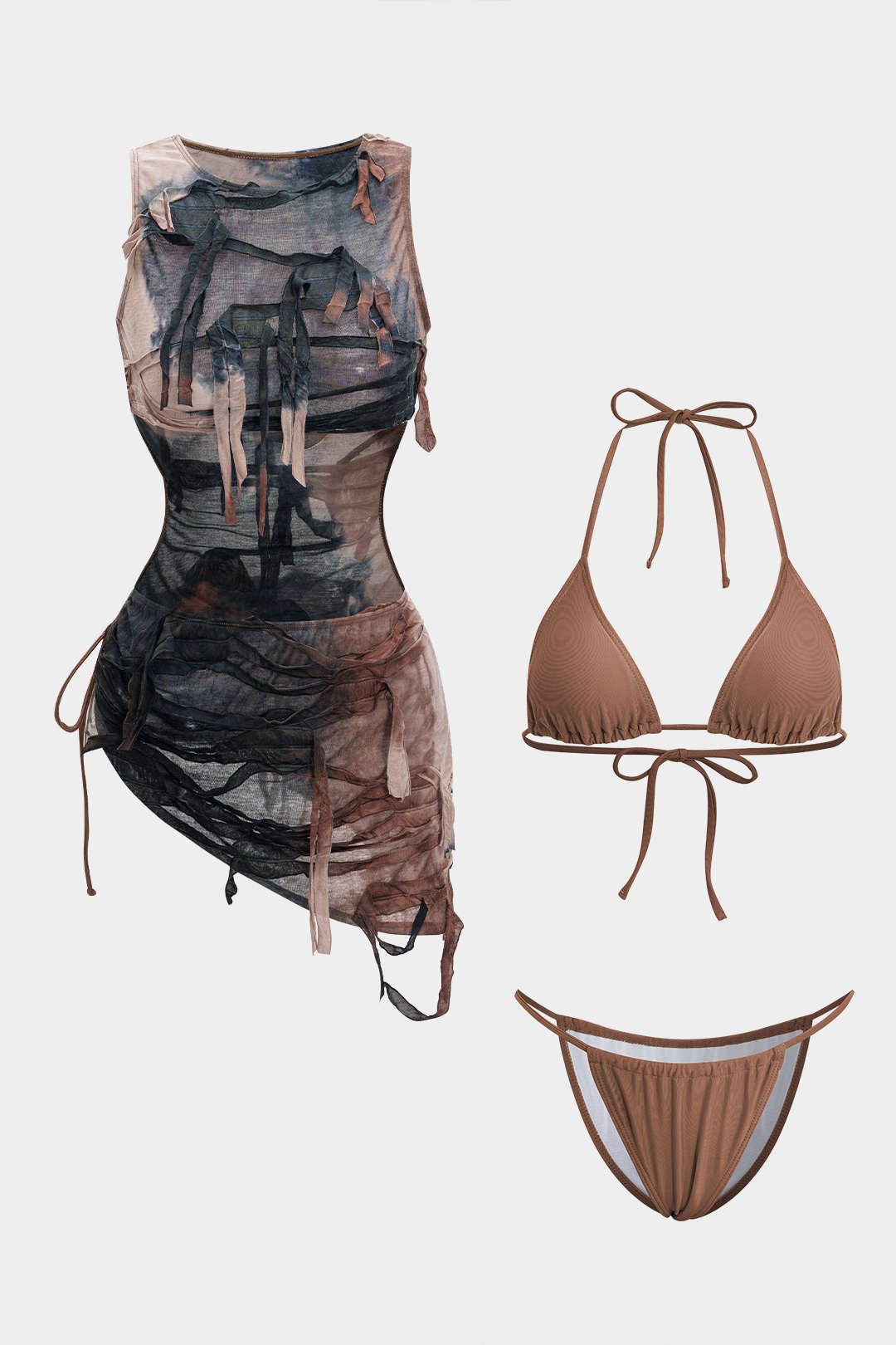 Halter | Sarong 3-pcs Set
