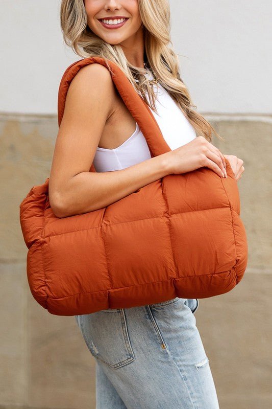 Daphne Puffer Tote | Polyester/Nylon Exterior, Cotton Lining