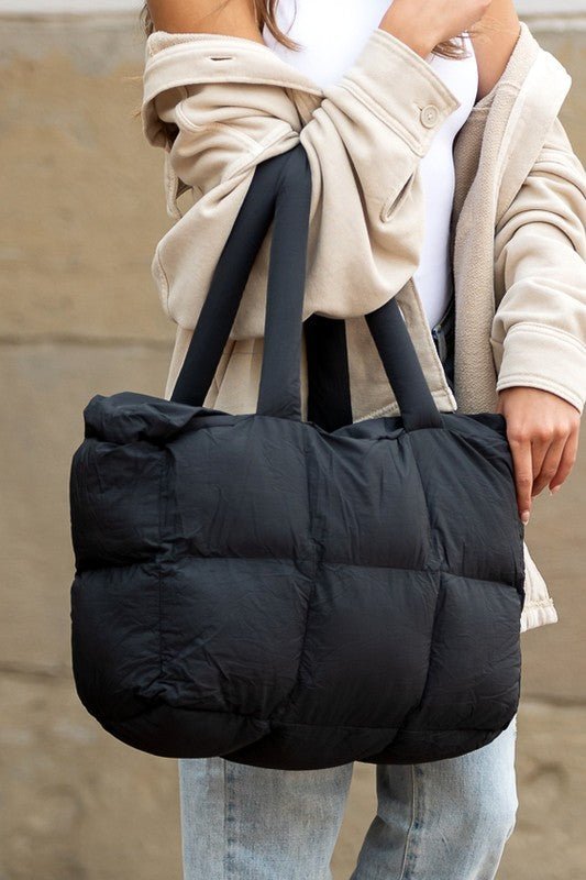 Daphne Puffer Tote | Polyester/Nylon Exterior, Cotton Lining