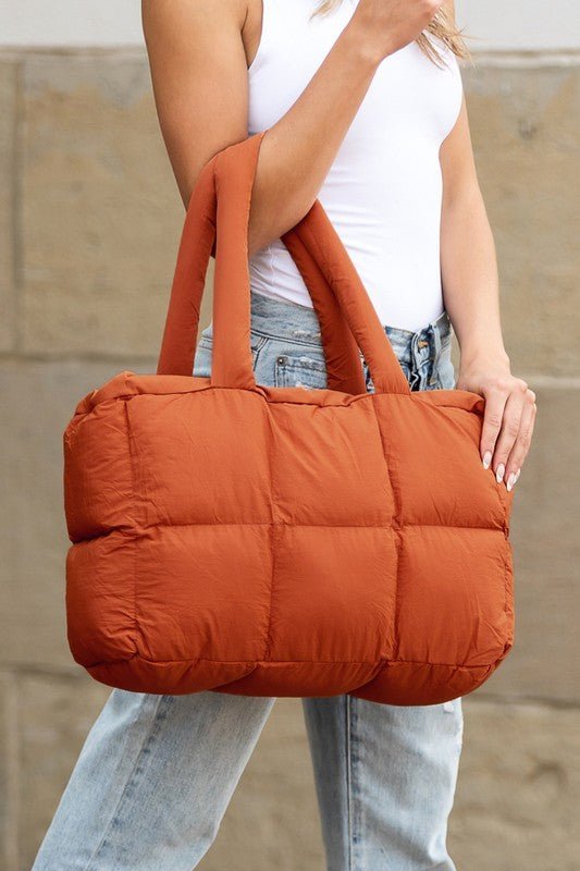 Daphne Puffer Tote | Polyester/Nylon Exterior, Cotton Lining