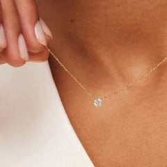 Clea Moissanite Necklace | Timeless Elegance