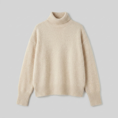 Liora Women's Sweater | Cashmere blend Turtleneck Knitwear, High Collar