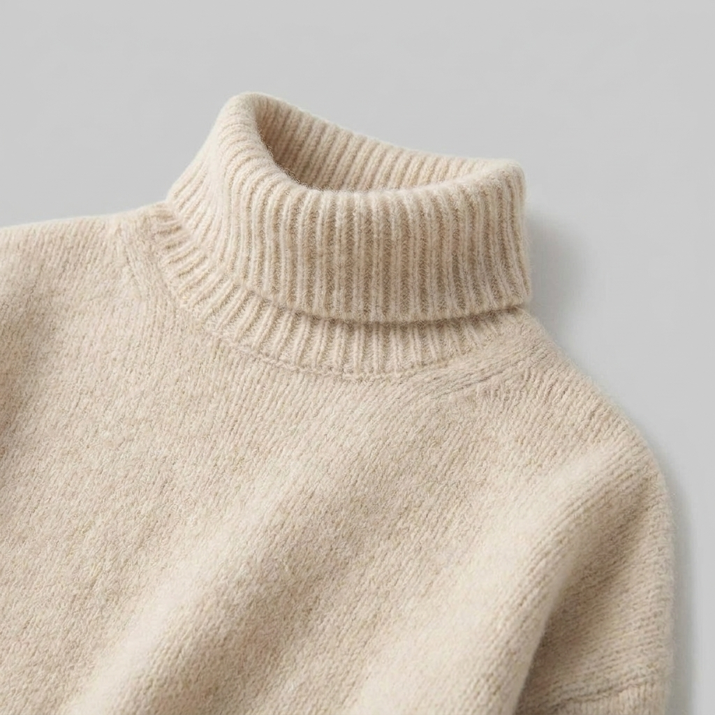 Liora Women's Sweater | Cashmere blend Turtleneck Knitwear, High Collar