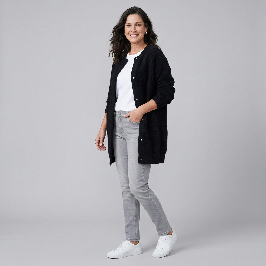 Rivelle Knit Jacket Women's | Cozy Mesh Texture, One Size