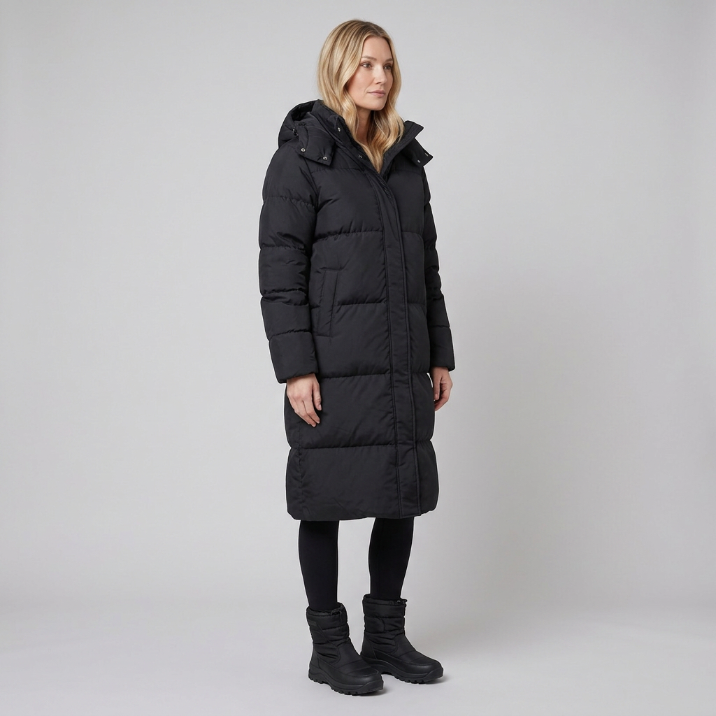 Liora Long Puffer Coat | Hooded, Wind-Resistant Winter Outerwear