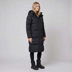 Liora Long Puffer Coat | Hooded, Wind-Resistant Winter Outerwear