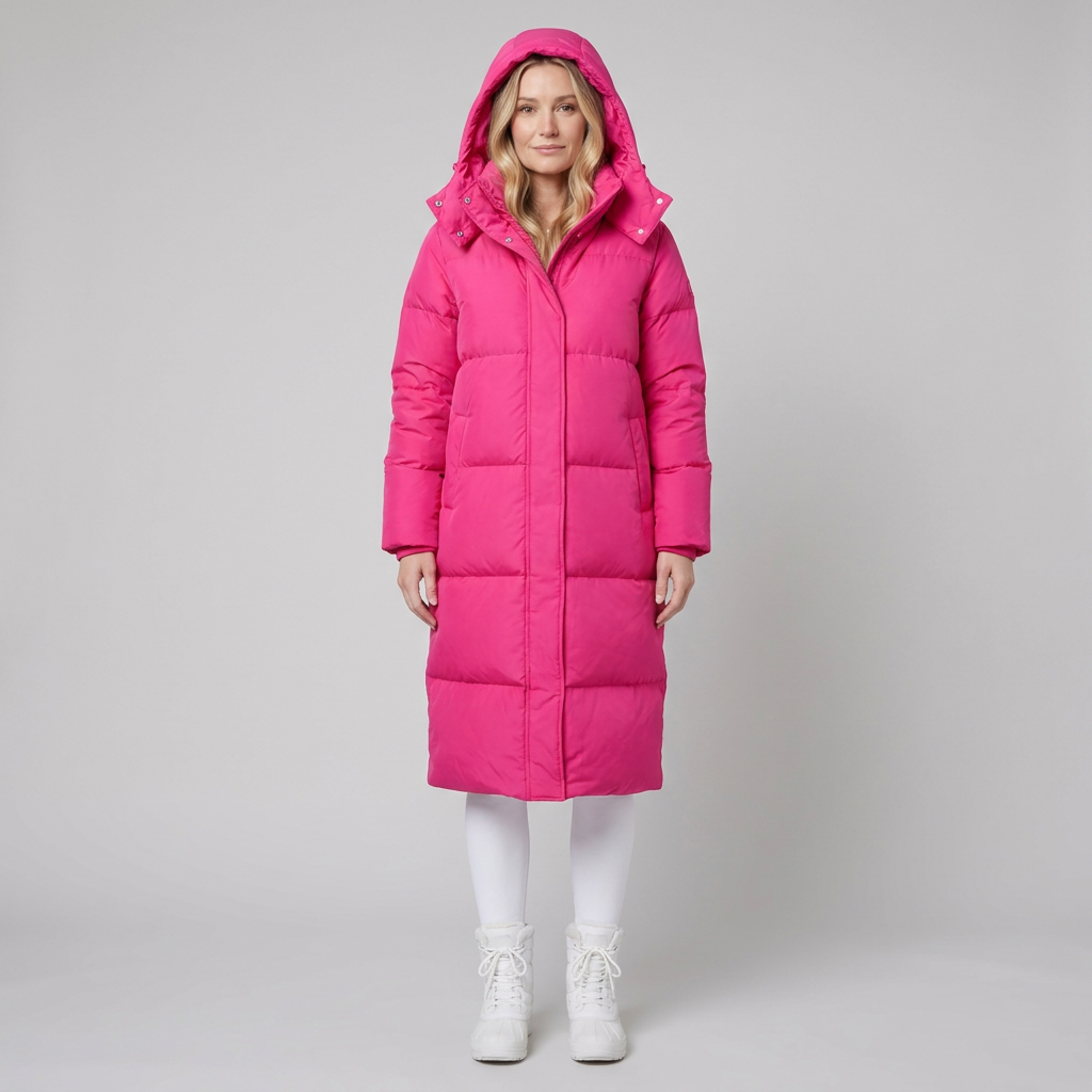 Liora Long Puffer Coat | Hooded, Wind-Resistant Winter Outerwear