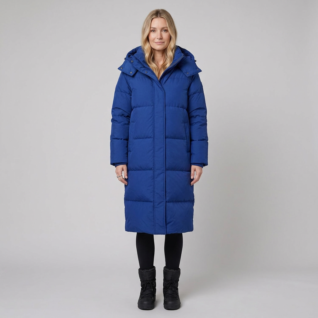Liora Long Puffer Coat | Hooded, Wind-Resistant Winter Outerwear