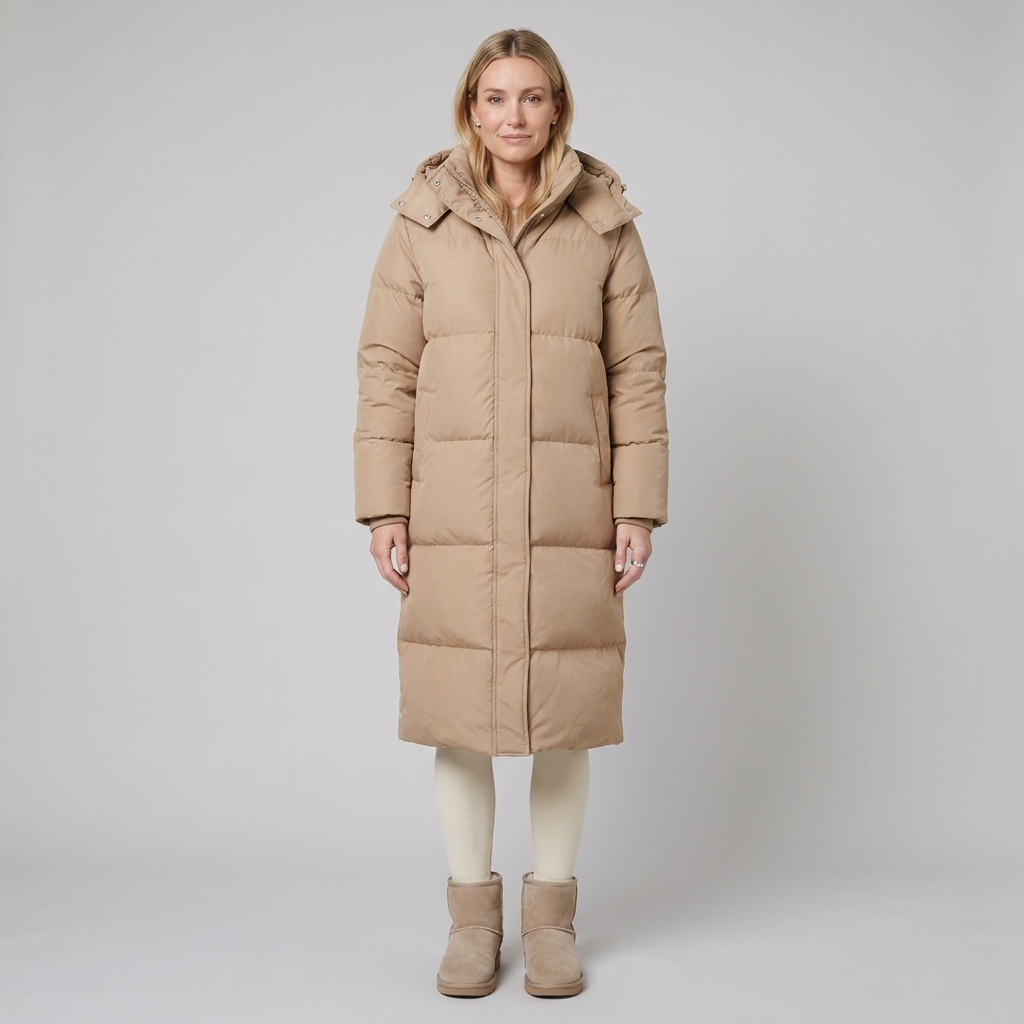 Liora Long Puffer Coat | Hooded, Wind-Resistant Winter Outerwear