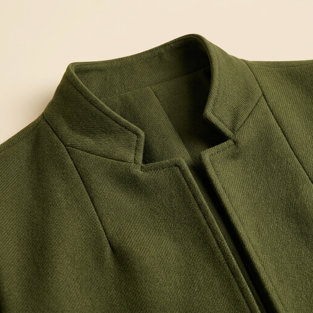 Jaxon Men's Coat | Slim Fit Wool, Collarless Open Front Blazer