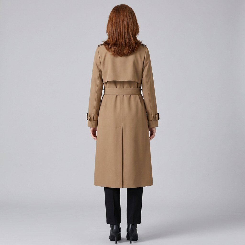 Dalia Maxi Trench Coat Women | Double Breasted, Belted, Relaxed Fit