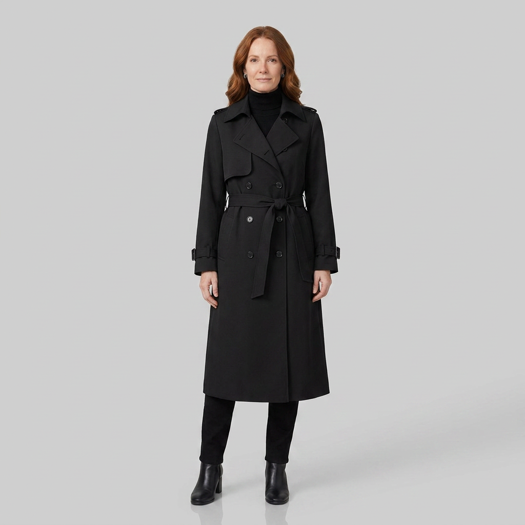 Dalia Maxi Trench Coat Women | Double Breasted, Belted, Relaxed Fit