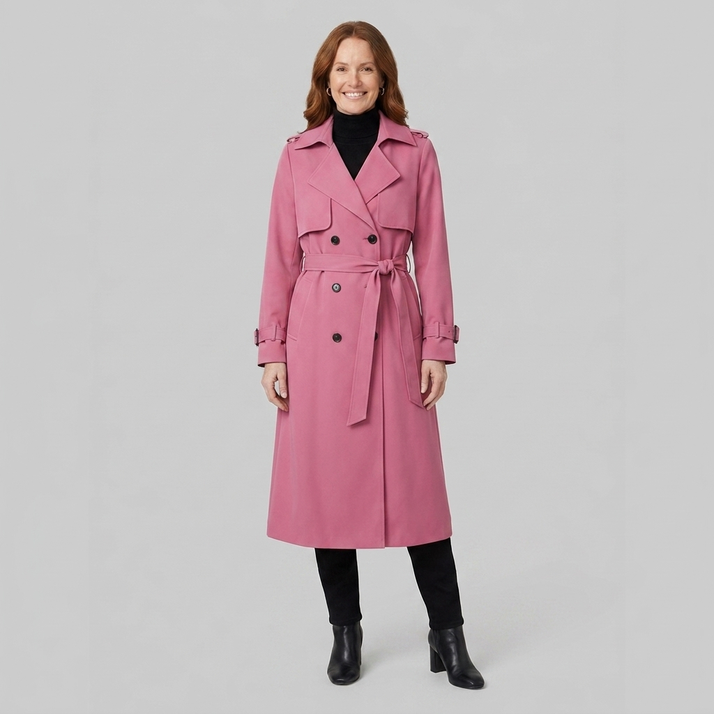 Dalia Maxi Trench Coat Women | Double Breasted, Belted, Relaxed Fit
