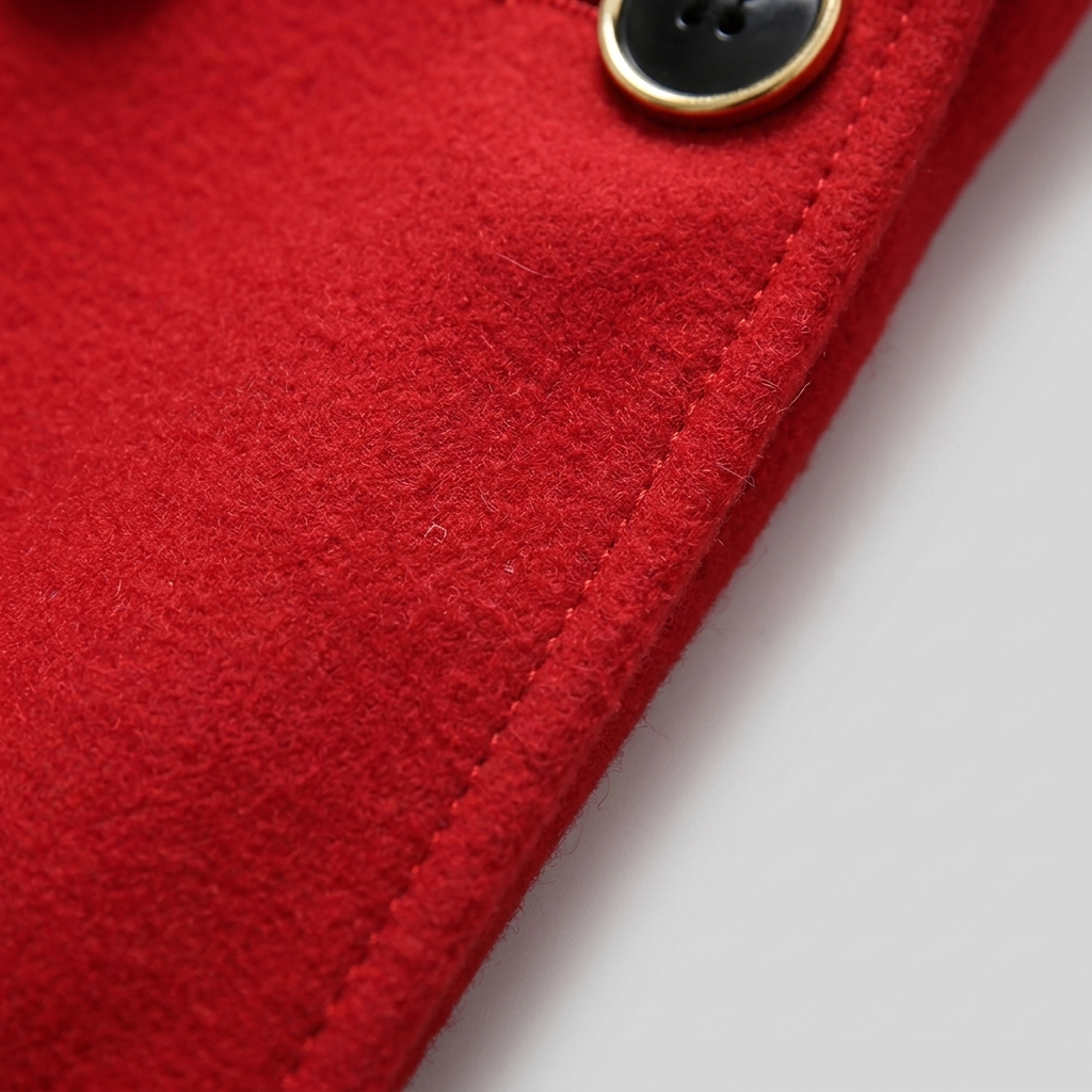 Nora Wool Trench Coat | Sherpa Lined, Fur Collar for Women