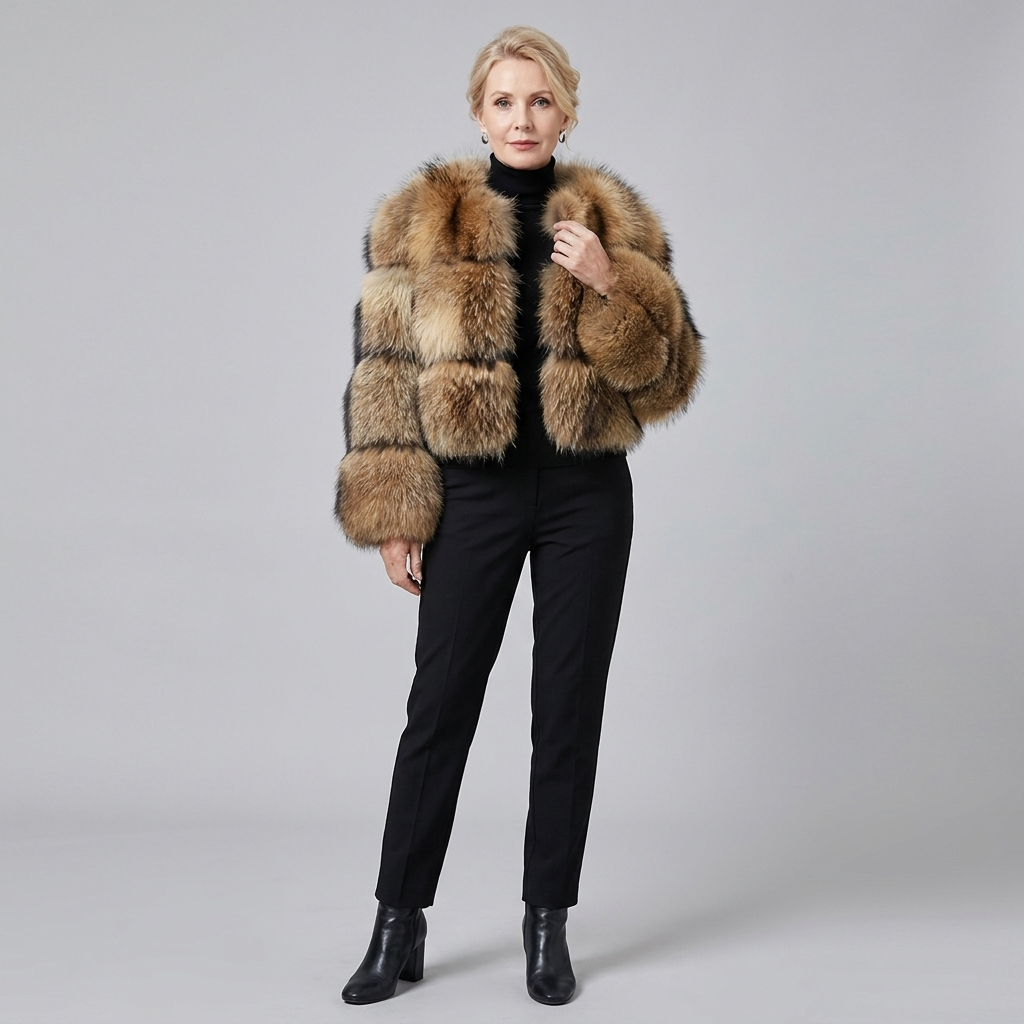 Mira Faux Fur Coat | Elegant Warmth, Tailored Fit for Women