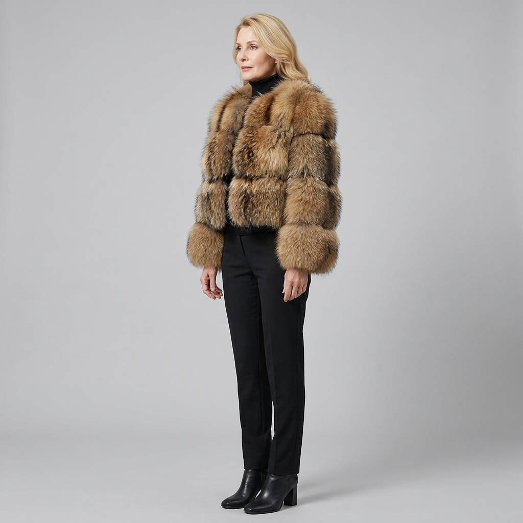 Mira Faux Fur Coat | Elegant Warmth, Tailored Fit for Women